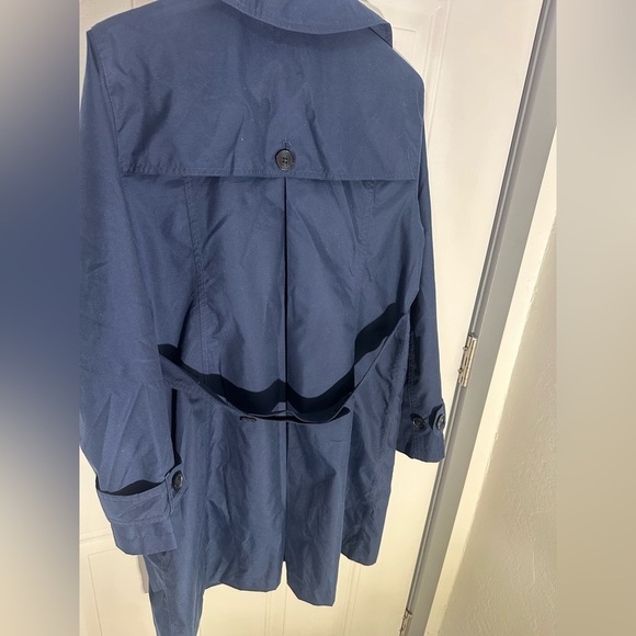 Lands' End Women’s Deep Blue Trench Coat, Size Small - Picture 5 of 9